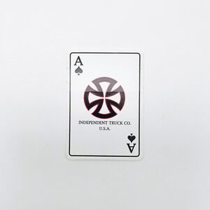 Independent Skateboard Truck Playing Card Vintage 1990's Skateboarding STICKER